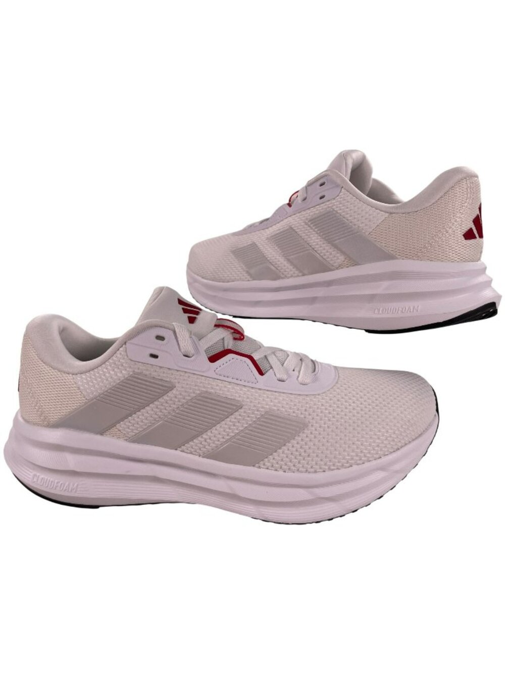 Adidas Galaxy 7 Running Shoes White & Red Lightweight Cloudfoam Men's Sz 8.5 NEW